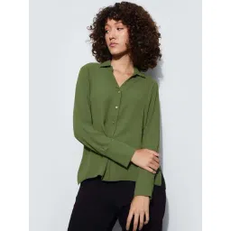 Code By Lifestyle Dark Olive Regular Fit Shirt-picture-39