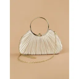 Code by Lifestyle Gold Textured Box Clutch-picture-36