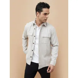 Code By Lifestyle Grey Regular Fit Jacket-picture-11