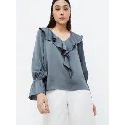 Code by Lifestyle Grey Regular Fit Top-picture-19