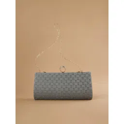 Code by Lifestyle Grey Textured Clutch-picture-15