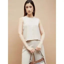 Code By Lifestyle Light Beige Regular Fit Top-picture-37