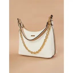 Code by Lifestyle Logo Beige Hobo Handbag-picture-18