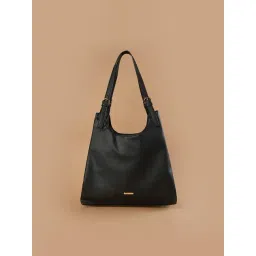 Code by Lifestyle Logo Black Hobo Handbag-picture-31