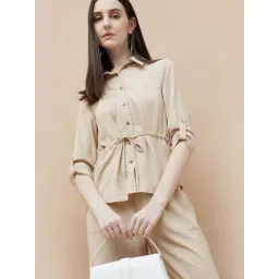 Code By Lifestyle Medium Beige Regular Fit Shirt-picture-21