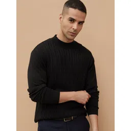 CODE by Lifestyle Men Cable Knit Mock Collar Cotton Pullover-picture-40