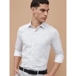 CODE by Lifestyle Men Slim Fit Abstract Printed Spread Collar Cotton Casual Shirt-picture-26