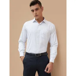 CODE by Lifestyle Men Slim Fit Vertical Striped Spread Collar Cotton Formal Shirt-picture-35