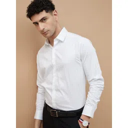 CODE by Lifestyle Men Spread Collar Solid Cotton Formal Shirt-picture-32