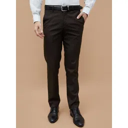 CODE by Lifestyle Men Tapered Fit Mid-Rise Formal Trousers-picture-16