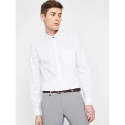 CODE by Lifestyle Men White Slim Fit Solid Casual Shirt-picture-15