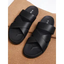 Code by Lifestyle Men's Black Cross Strap Sandals-picture-29