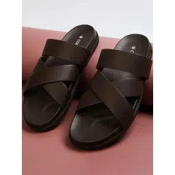 Code by Lifestyle Men's Brown Cross Strap Sandals-picture-28