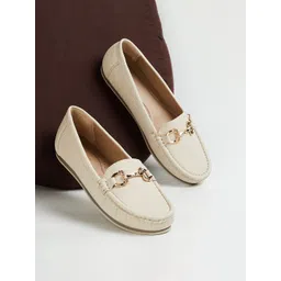 code by lifestyle Metal Embellished Loafers Bellies For Women-picture-28