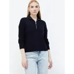 Code by Lifestyle Navy Regular Fit Pullover-picture-37