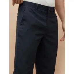 Code By Lifestyle Navy Regular Fit Trousers image 5