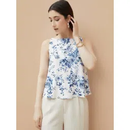 Code By Lifestyle Off White Regular Fit Floral Print Top-picture-30