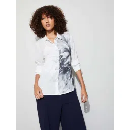 Code By Lifestyle Off White Regular Fit Printed Shirt With Inner-picture-37