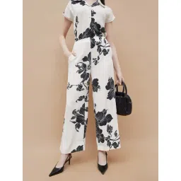 Code By Lifestyle Off White Regular Fit Printed Trousers-picture-29