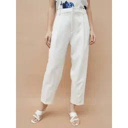 Code By Lifestyle Off White Regular Fit Trousers-picture-43