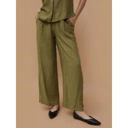 Code by Lifestyle Olive Green Mid Rise Pants-picture-15
