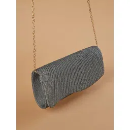Code by Lifestyle Shimmer Pewter Clutch-picture-44