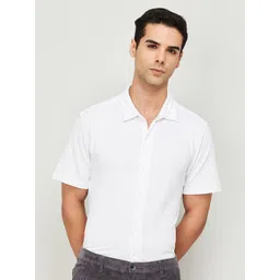 CODE by Lifestyle Spread Collar Short Sleeves Slim Fit Casual Shirt-picture-23