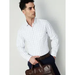 Code By Lifestyle White Regular Fit Checks Shirt-picture-39