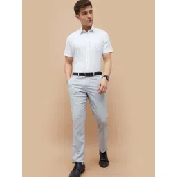 Code By Lifestyle White Regular Fit Checks Shirts image 4