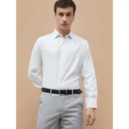 Code By Lifestyle White Slim Fit Checked Shirt-picture-35