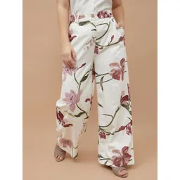 CODE by Lifestyle Women Floral Printed Loose Fit Trousers-picture-19