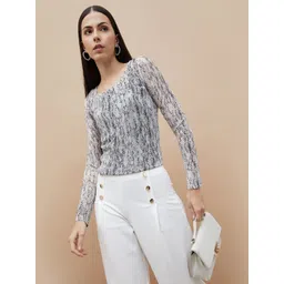 CODE by Lifestyle Women Printed Pockets T-shirt-image-35