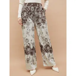 CODE by Lifestyle Women Printed Straight Fit Parallel Trousers-picture-21