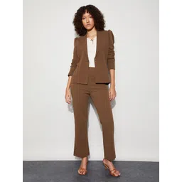 code by lifestyle Women Solid Single Breasted Casual Blazer-picture-43