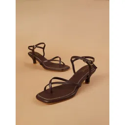 CODE by Lifestyle Women Strappy Open Toe Buckle Kitten Heeled Sandals-picture-12