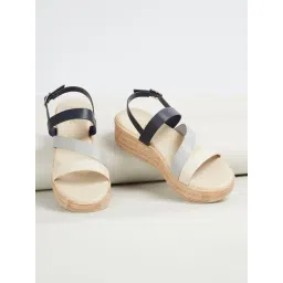 Code by Lifestyle Women's Navy Back Strap Wedges-picture-26