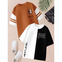 CODEZ Boys Pack of 2 Round Neck Short Sleeves Tshirts-picture-28