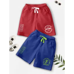 CODEZ Boys Pack Of 2 Typography Printed Shorts-picture-22