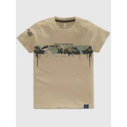 Codez Kids Beige Printed T-Shirt-picture-36