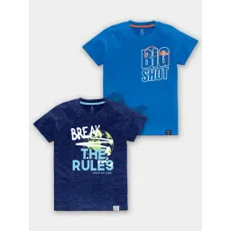 Codez Kids Blue Printed T-Shirt (Pack Of 2)-picture-34