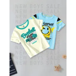 Codez Kids Green & Blue Printed T-Shirt (Pack Of 2)-picture-30