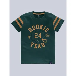 Codez Kids Green Graphic Print T-Shirt-picture-14