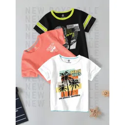 Codez Kids Multicolor Printed T-Shirt (Pack Of 3)-picture-33