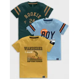 Codez Kids Multicolor Printed T-Shirt (Pack Of 3)-picture-48