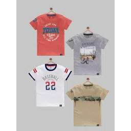 Codez Kids Multicolor Printed T-Shirt (Pack Of 4)-picture-37