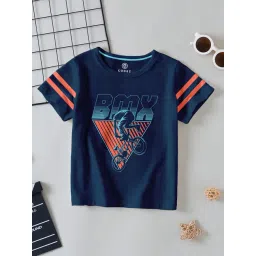 Codez Kids Navy Printed T-Shirt-picture-35