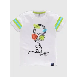 Codez Kids White Printed T-Shirt-picture-38