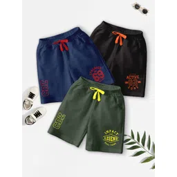 CODEZ Pack Of 3 Typography Printed Shorts-picture-35