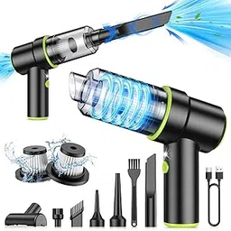 CODN Handheld Car Vacuum Portable Cordless 12000PA, 2 in 1 Handheld Vacuum Cleaner and Air Duster with Multi-Nozzles and LED Light, Mini Hand Held Vacuum Rechargeable for Home, Car, Office, Pet Hair-image-6