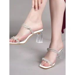 Cogner Women Western - Embellished Block Sandals Heels-picture-12